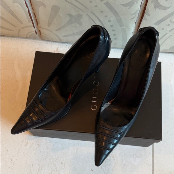 Gucci Black Leather Heels - Picture 7 of 10